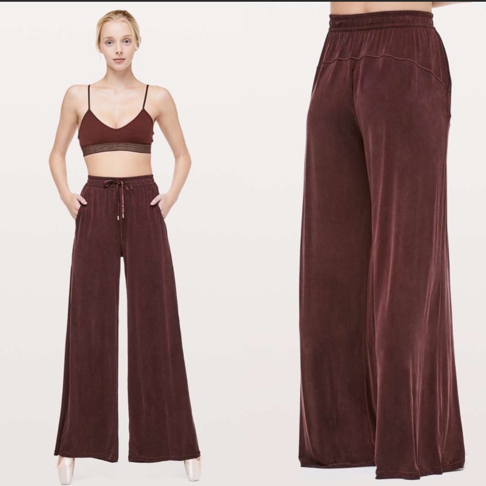 Lululemon RARE - Principal Wide Leg Dancer Pant *32" in Midnight Maroon SZ 4